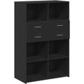 Buffet noir pour interieur 80 x 42.5 x 124 cm