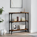 Console gris chaleureux industriel 75 x 22.5 x 75 cm