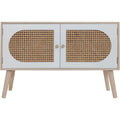 Credence en rotin marron, style scandinave
