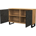Coiffeuse marron 120 cm, 1 etagere et a 2 portes