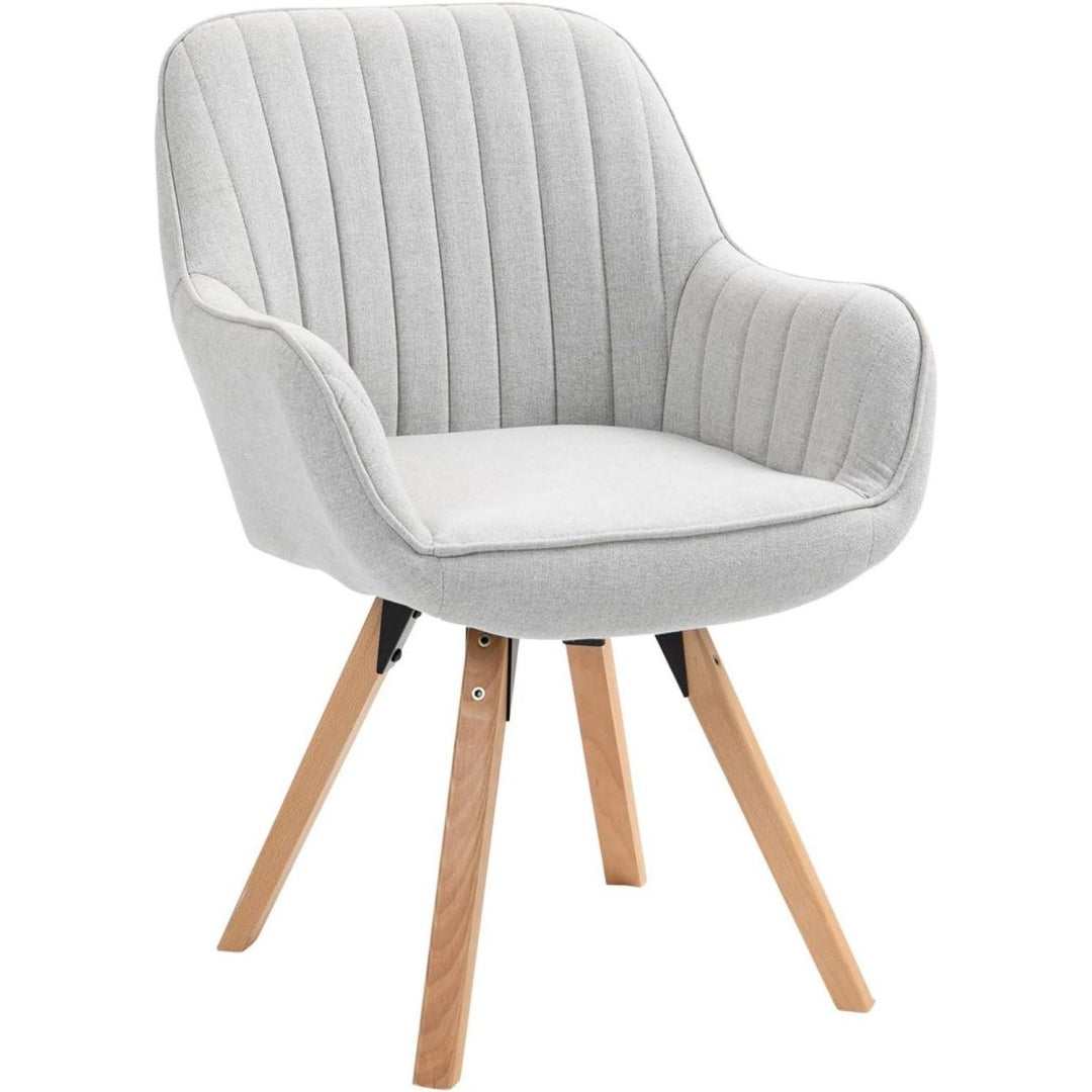 Chaise gris clair pivotant 60 x 58 x 83 cm