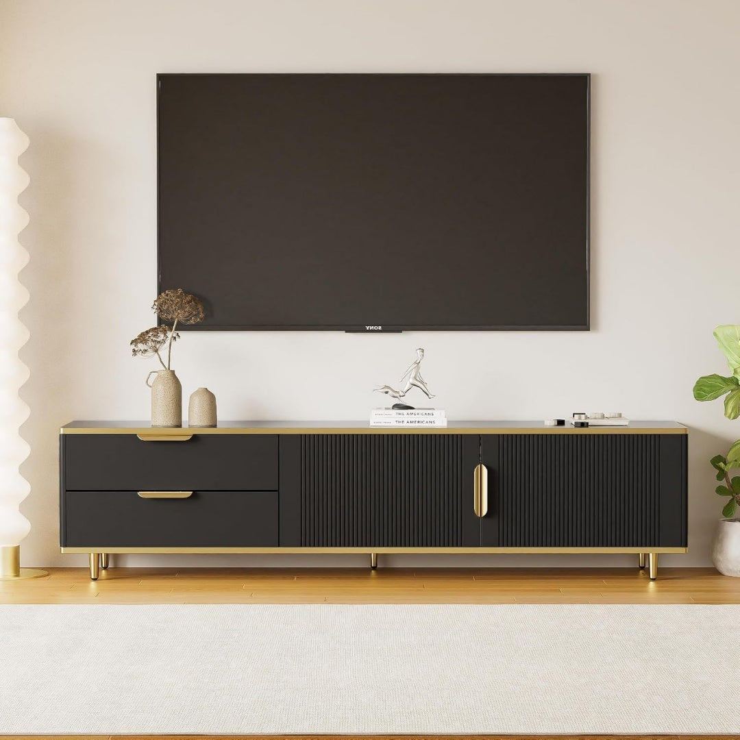 Meuble TV gris pour la chambre