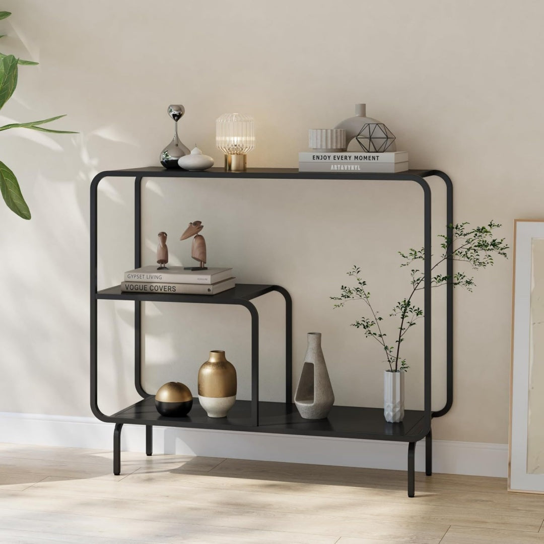 Style classique console marron 92 x 33 x 82 cm