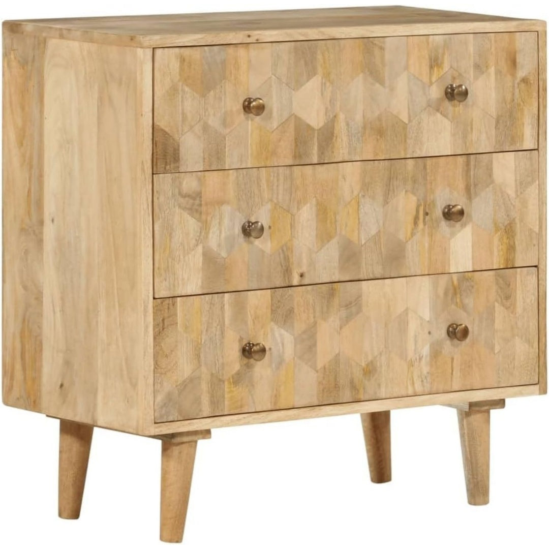 Commode marron 3 tiroirs vintage