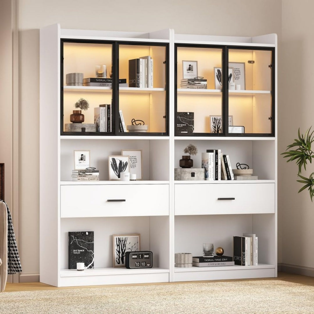 Revetement mat, armoire vitree gris clair en panneau de particules