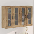 Buffet 69 x 34 x 90 cm avec 4 portes et une fixation murale invisible