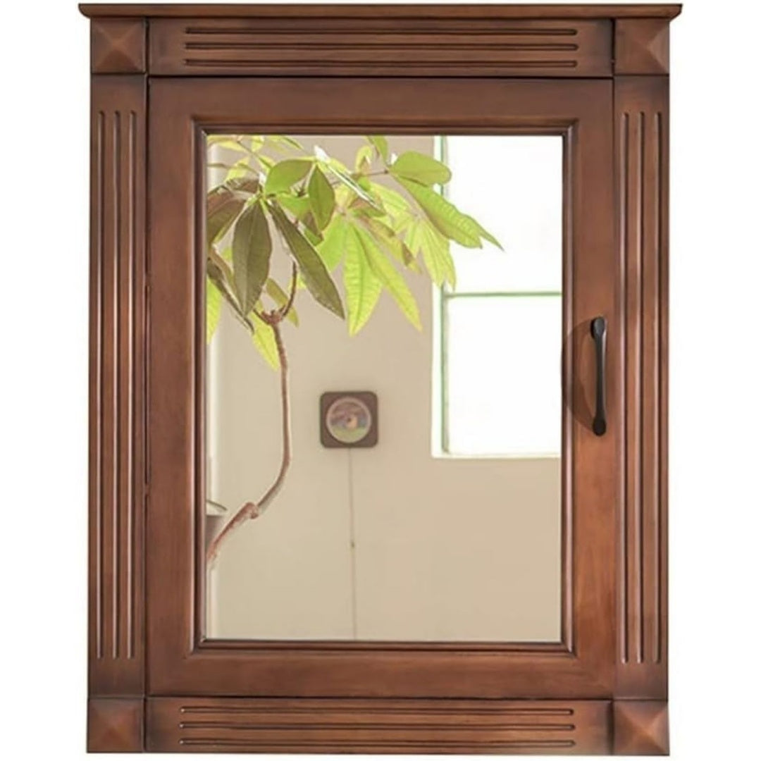 Marron armoire avec miroir esprit naturel