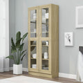 Vitrine rustique en chene et verre