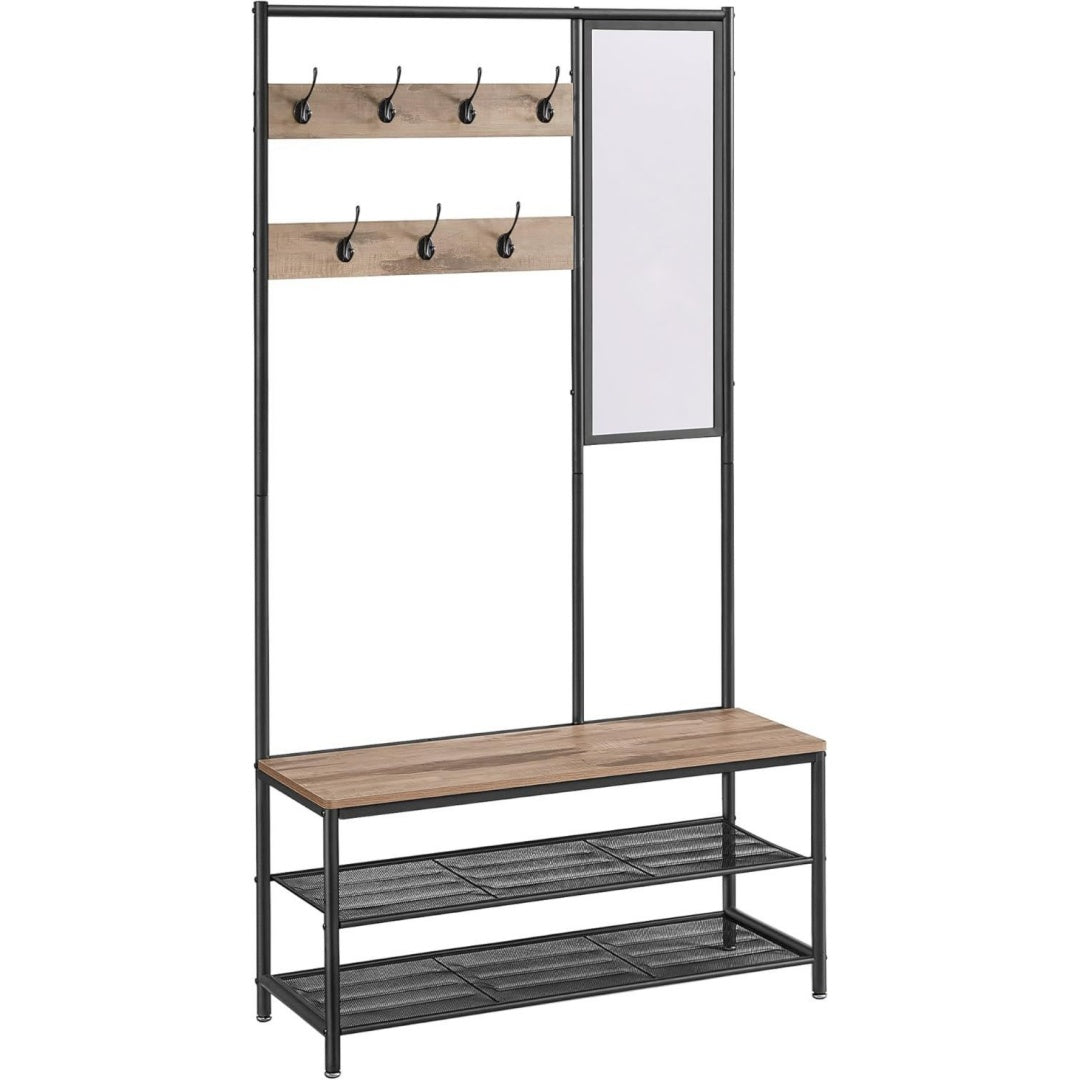 Gris portemanteau, metal style industriel 35 x 98 x 180 cm
