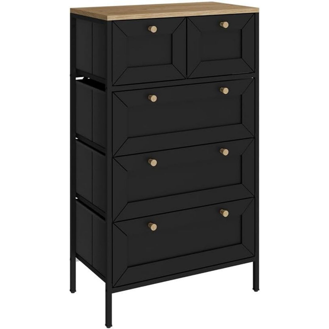 Commode design moderne noir en acier
