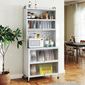 Sideboard allure contemporaine gris clair, hauteur reglable