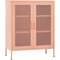 Buffet en acier teinte marron, deux portes