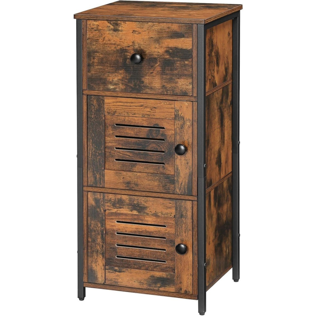 Penderie marron en bois, style industriel 34.3 x 30 x 75 cm